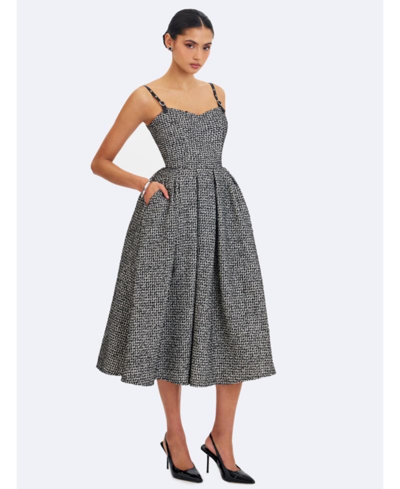 Women's Katalina Tweed Backless Midi Dress