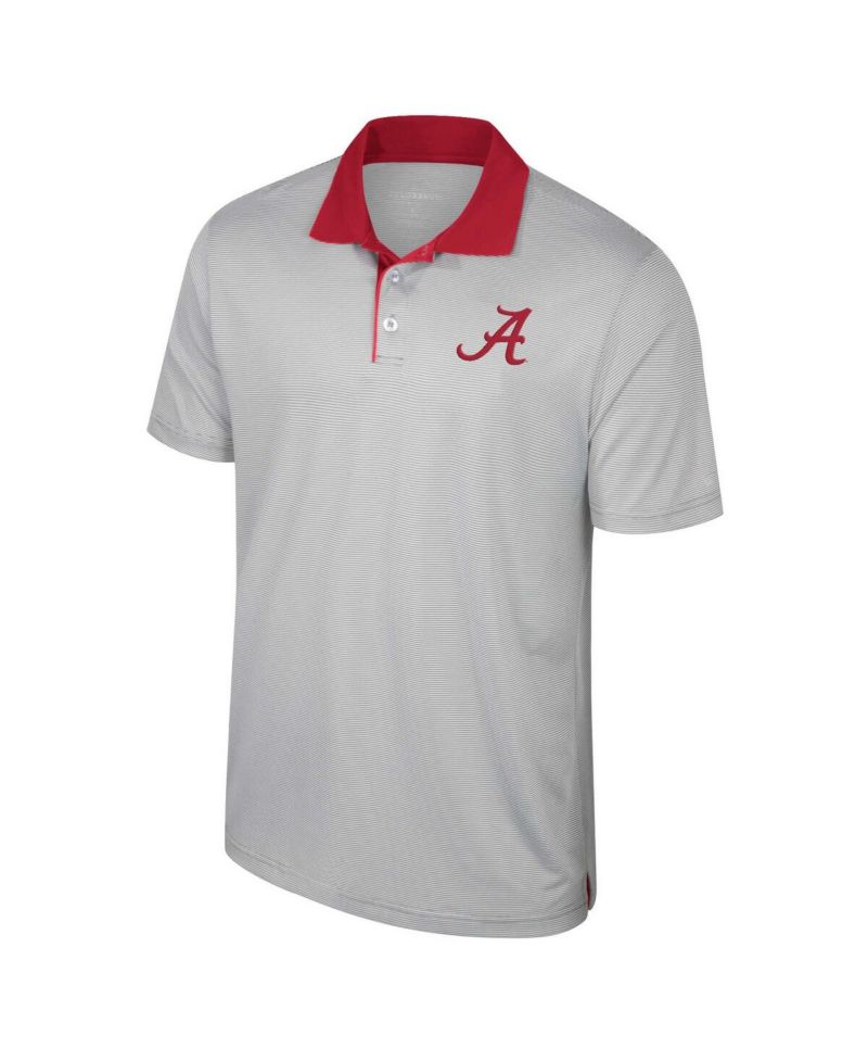 Men's Gray Texas Longhorns Big & Tall Tuck Striped Polo