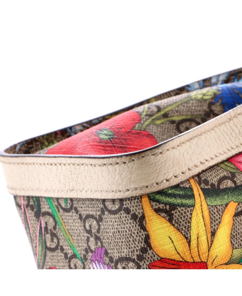 Flora Floral Padlock Chain Coated Canvas Small Tote