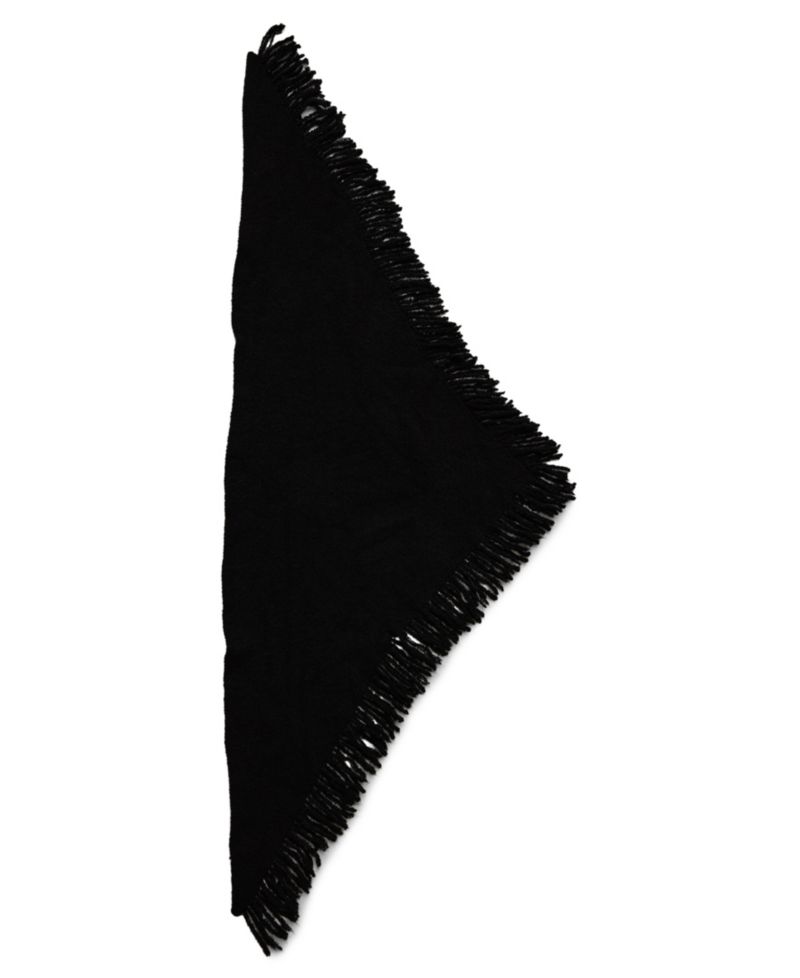 Fringe Marled Triangle Scarf