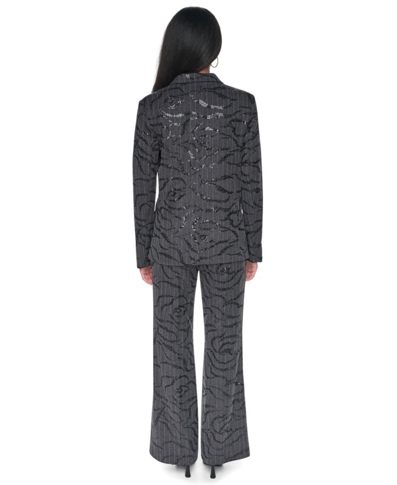 Women's Sequin Herringbone Stretch Blazer