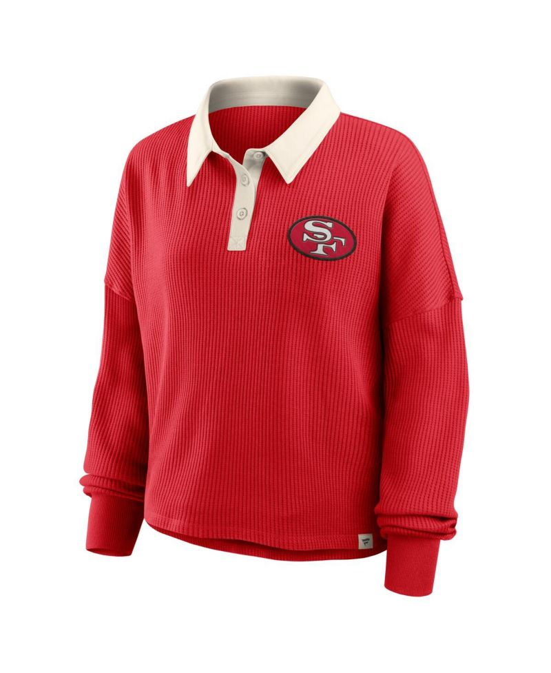 Women's Scarlet San Francisco 49ers Oversized Hometown Premium Thermal Long Sleeve Shirt