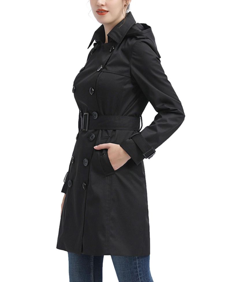 Women's kimi + kai Classic Hooded Trench Coat