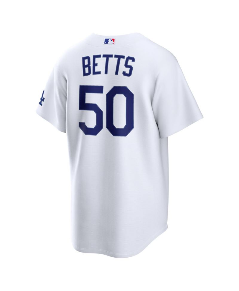 Men's Mookie Betts White Los Angeles Dodgers Home Stadium Jersey