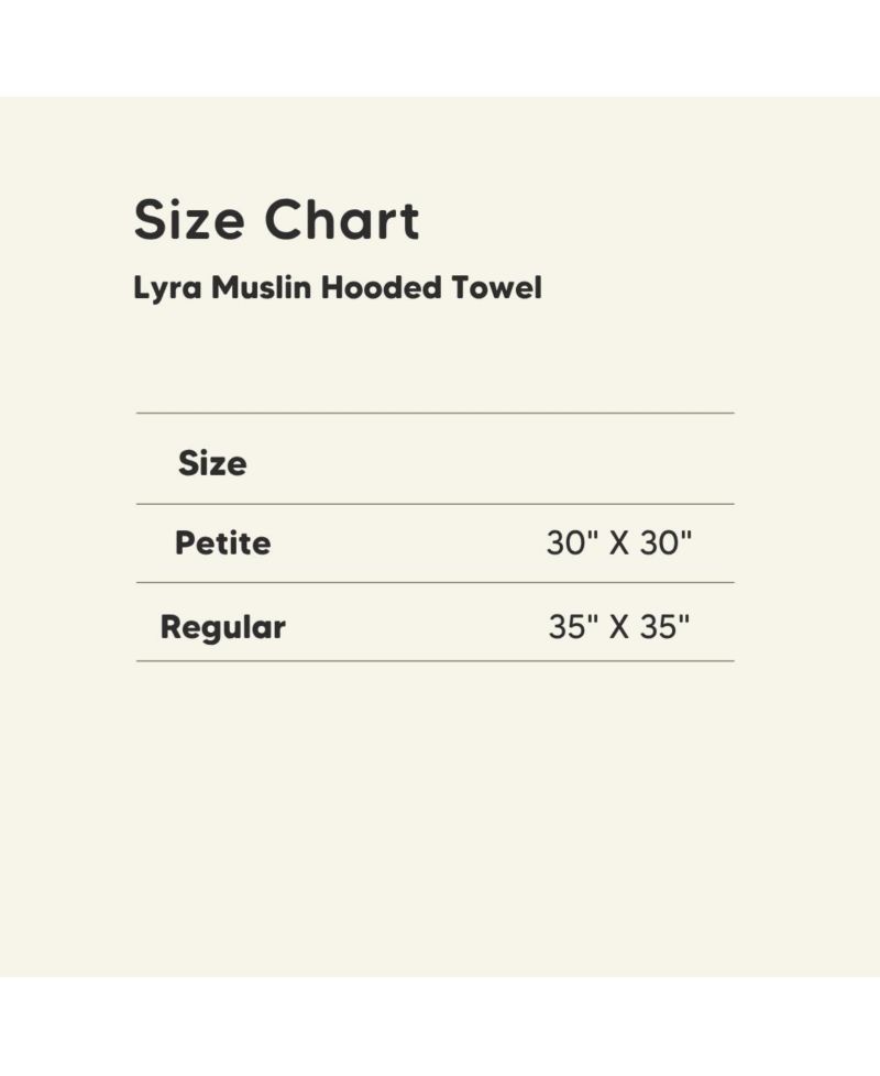 Lyra Muslin Baby Towels with Hoods for Newborn Girls, Boys, 100% Organic Cotton Soft Hooded Baby Bath Towels (Petite)