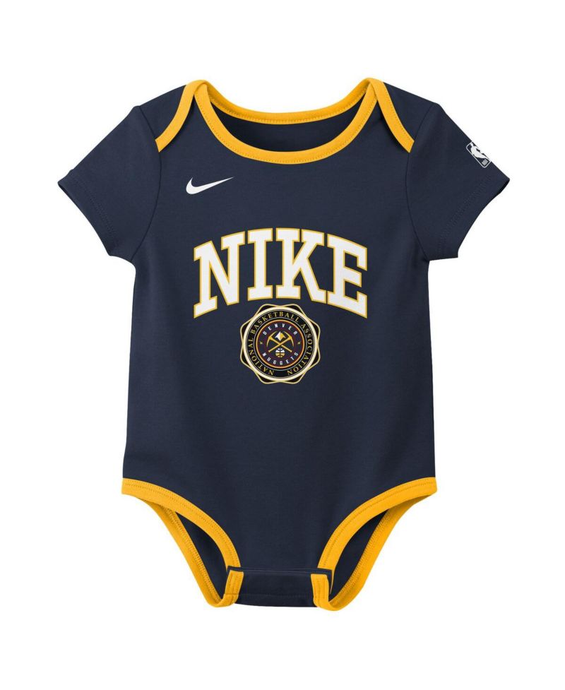 Newborn Navy/Black Denver Nuggets Just Do It 2-Pack Bodysuit Set