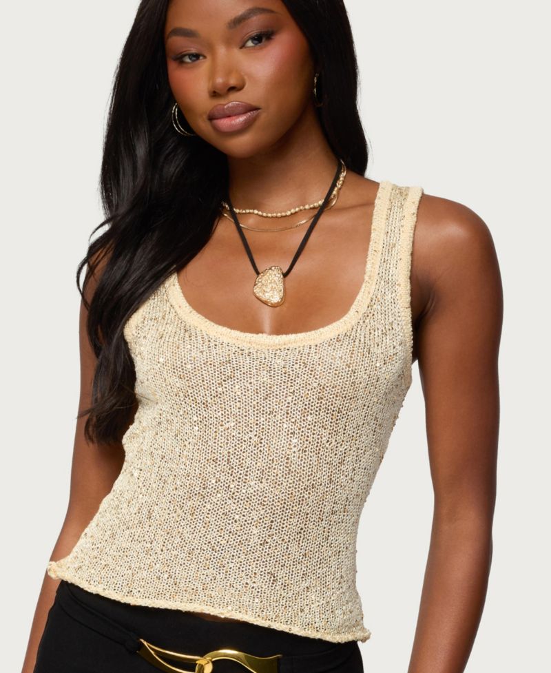 Women's Eleora Sequin Knit Tank Top