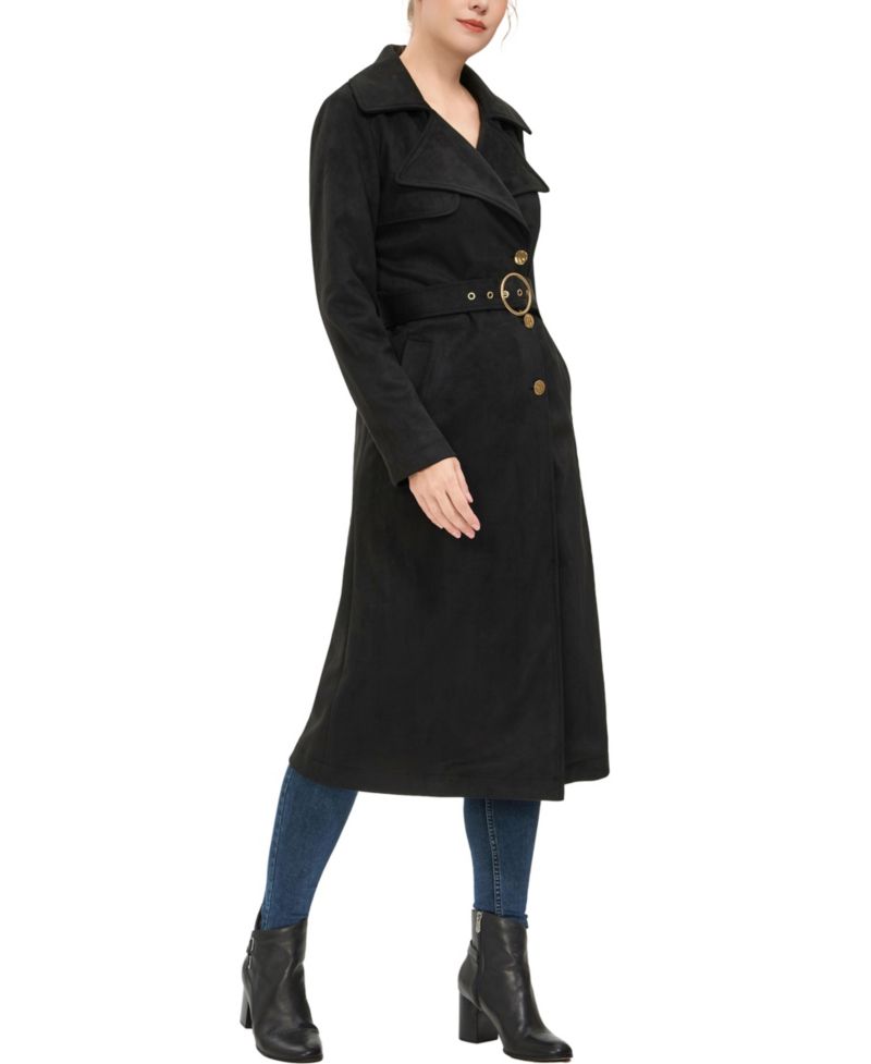 Women's Natalia Faux Suede Trench Coat