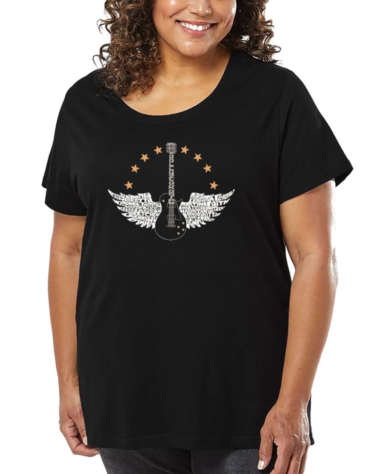 Plus Size Country Female Singers Word Art T-Shirt