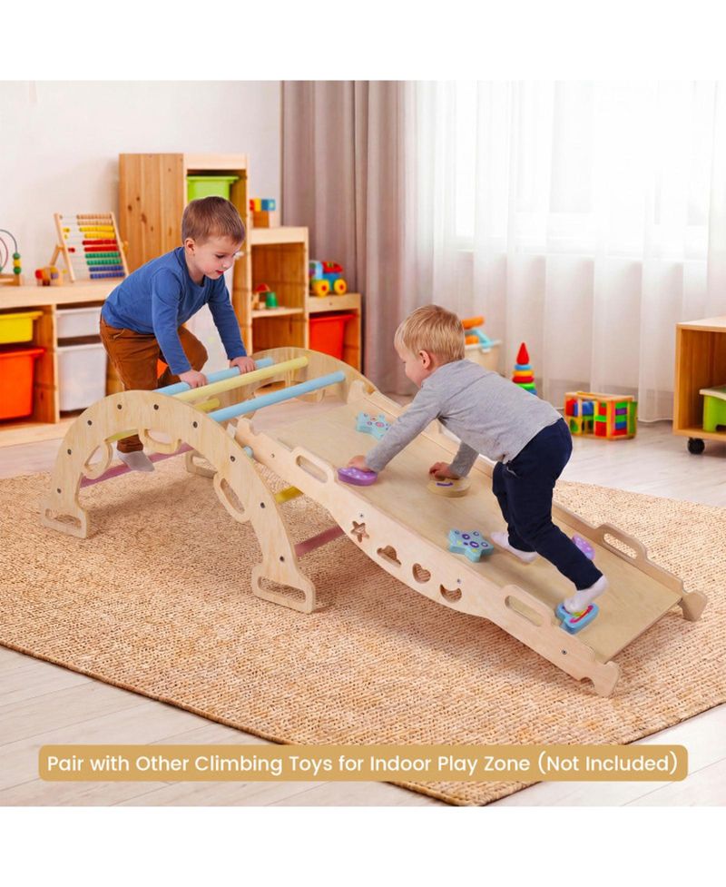 Montessori 3-in-1 Wooden Rocking Climbing Arch