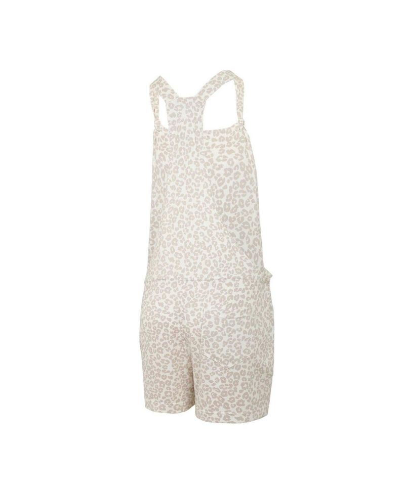 Women's Cream New York Mets Montana Hacci Knit Romper Overalls