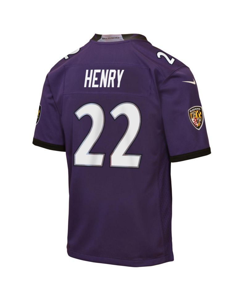 Big Boys and Girls Derrick Henry Purple Baltimore Ravens Game Jersey
