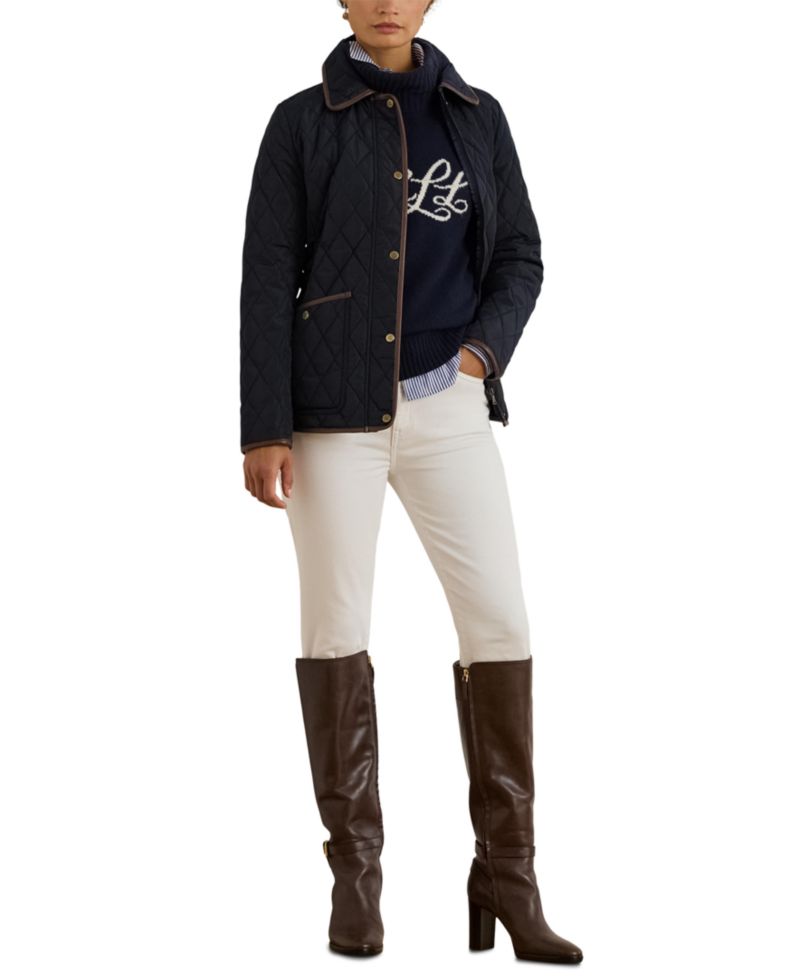 Women's Quilted Velboa-Lined Coat