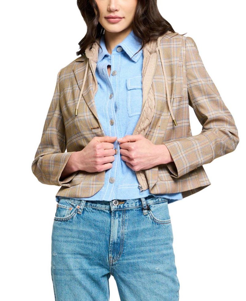 Women's Sienna Plaid Cropped Blazer