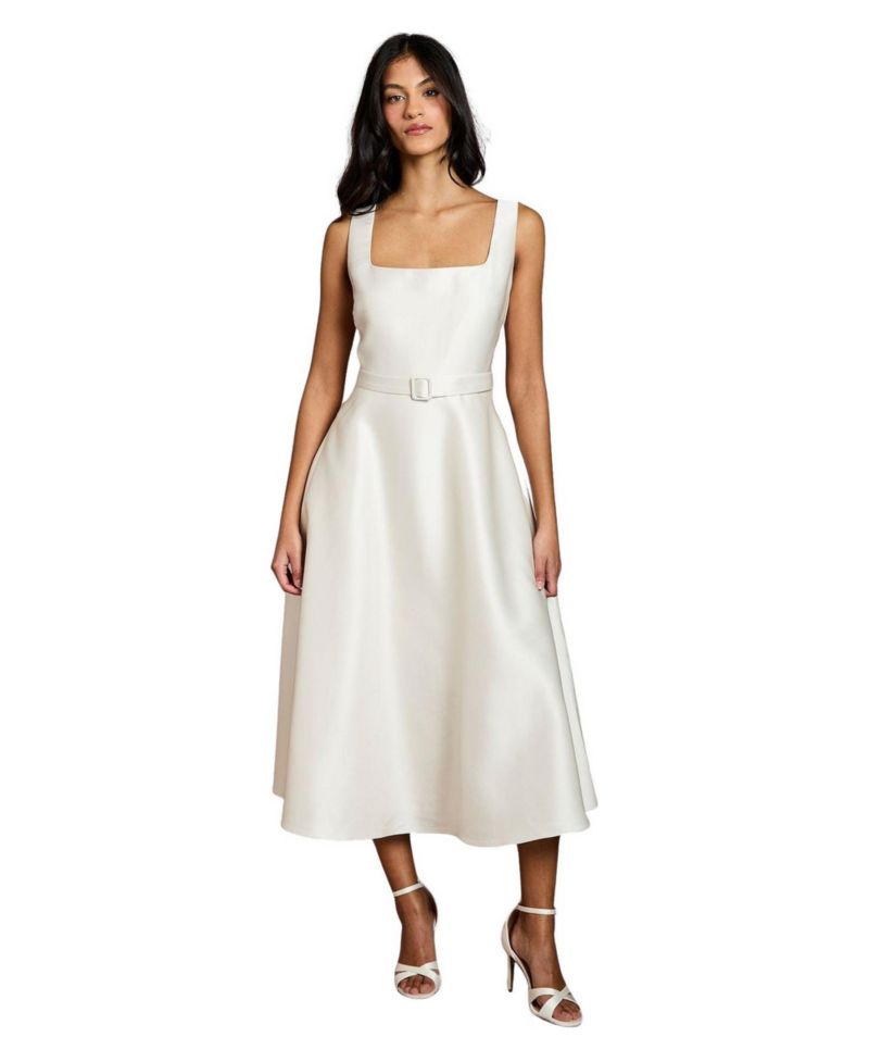 Women's Belted Midi Dress