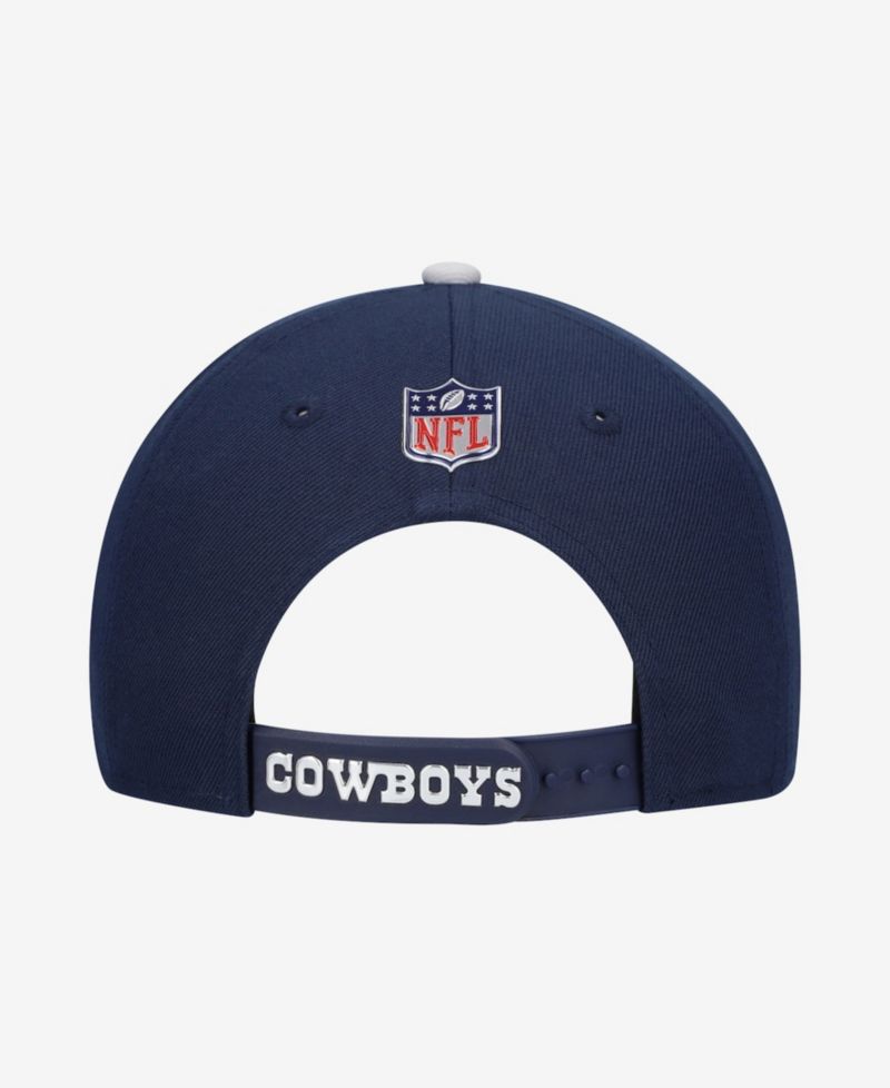 Big Boys and Girls Navy/Silver Dallas Cowboys 2026 NFL Draft Pre-Curved 9FIFTY Snapback Hat