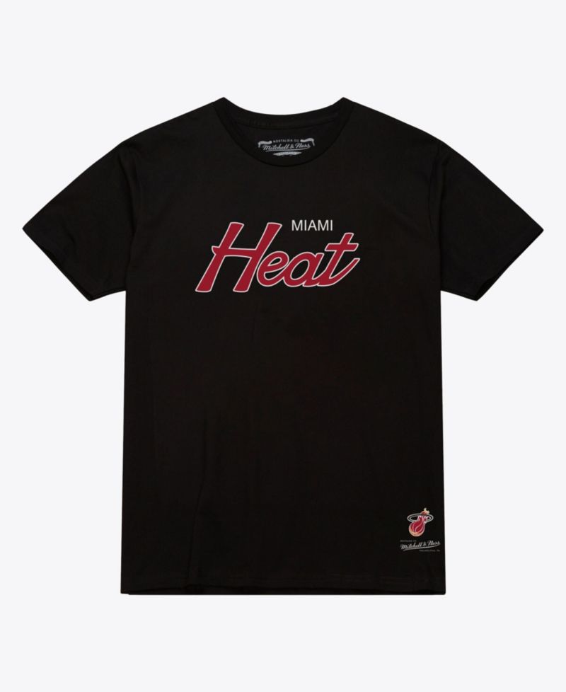 Men's Black Miami Heat Wordmark T-Shirt