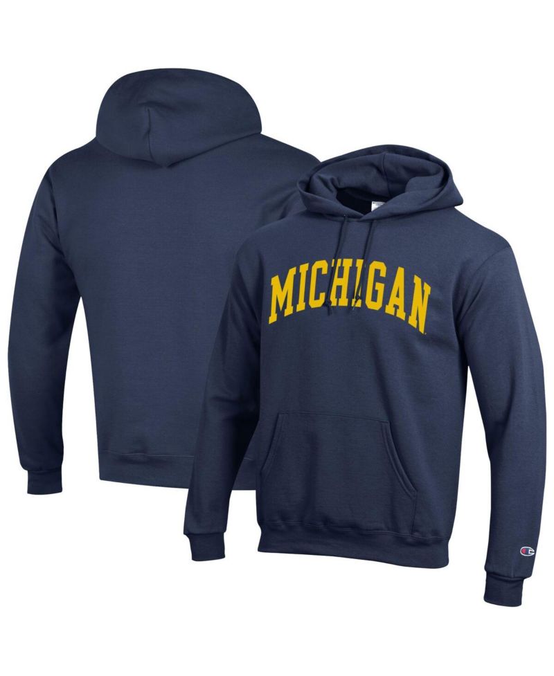 Men's Maize Michigan Wolverines Basic Arch Fleece Pullover Hoodie