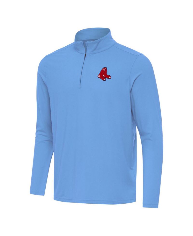 Men's Powder Blue Boston Red Sox Intent Quarter-Zip Sweatshirt