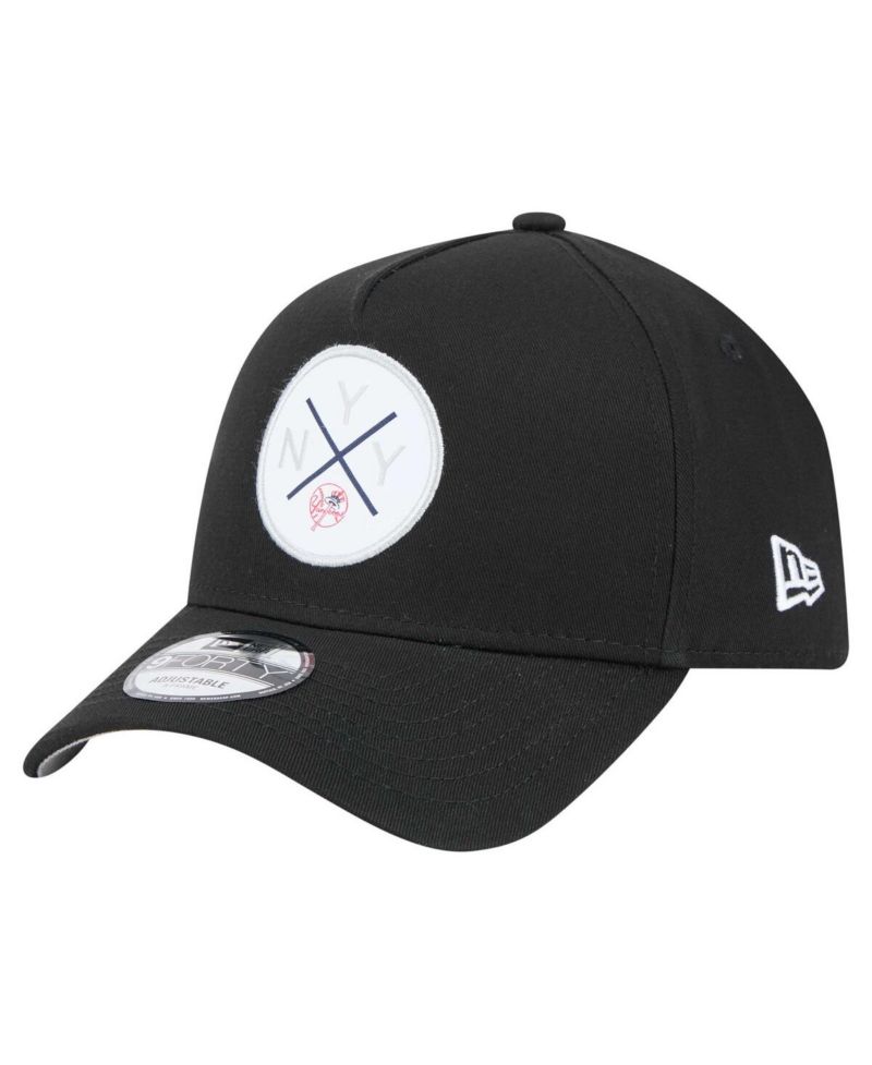 Men's Black New York Yankees 9FORTY A-Frame Adjustable Hat