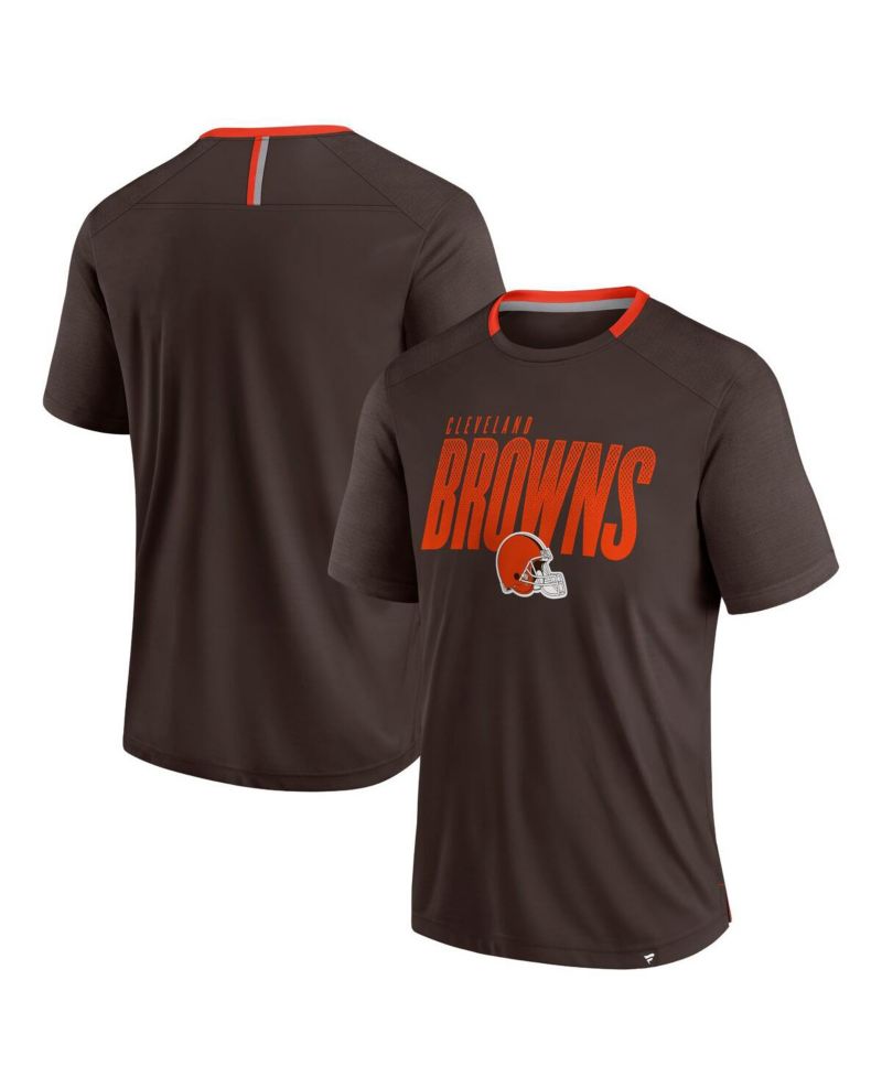 Men's Brown Cleveland Browns Defender Fade Slant T-Shirt