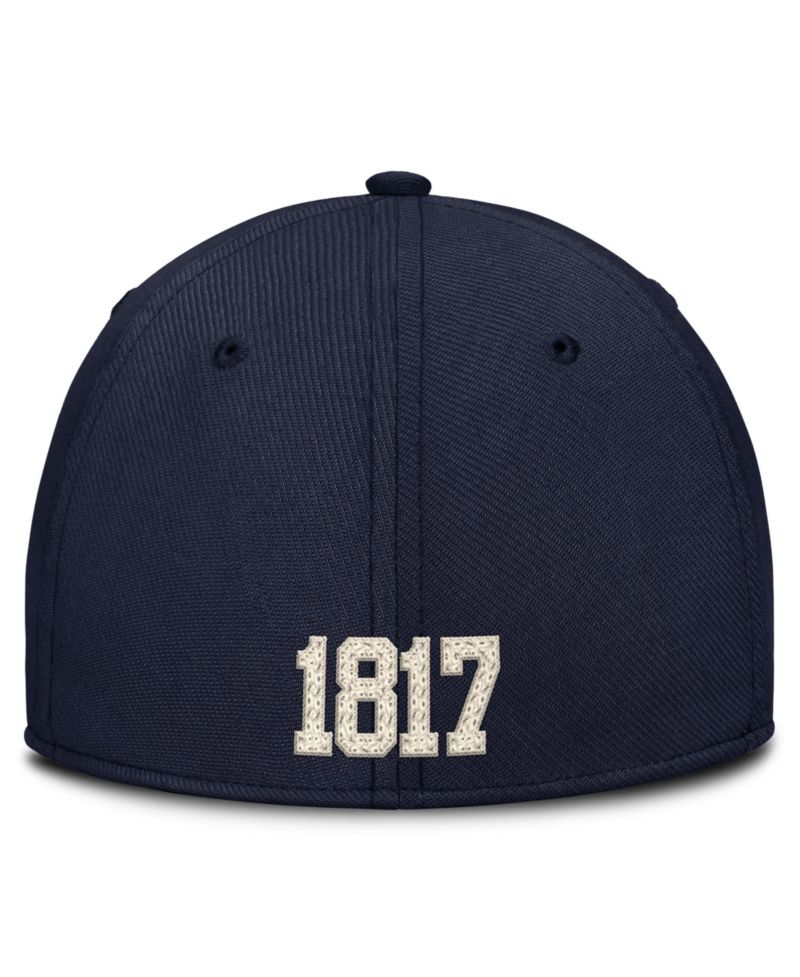 Men's Navy Michigan Wolverines Campus Prep Chained & Arched Swooshflex Flex Hat