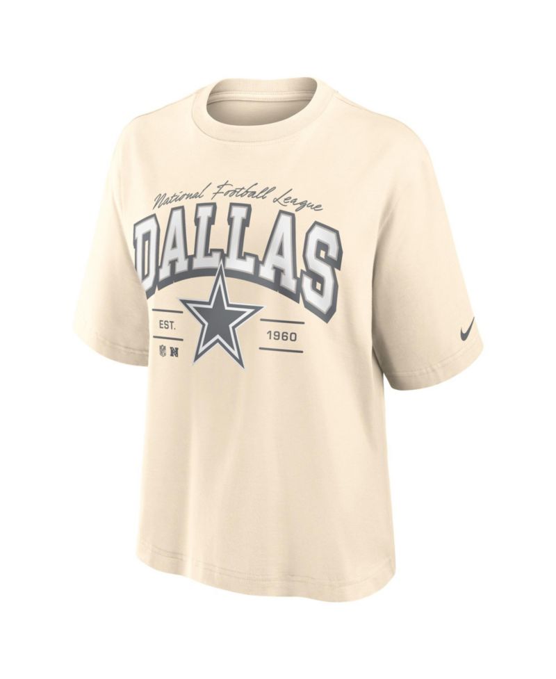 Women's Cream Dallas Cowboys Vintage Mod Boxy T-Shirt