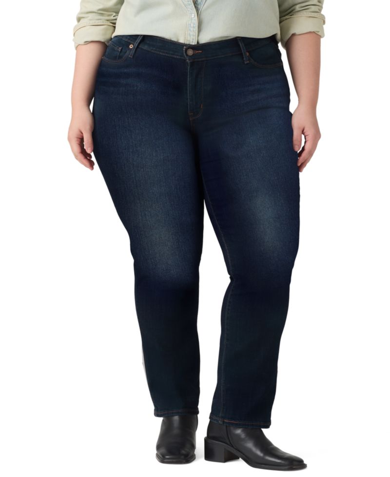 Trendy Plus Size Classic Straight Leg Jeans