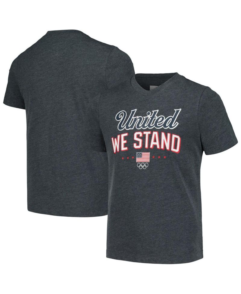 Big Girls Heather Charcoal Team USA Victory T-Shirt