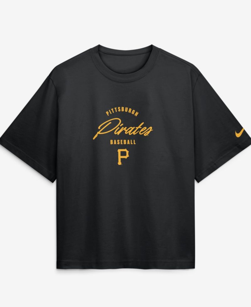Women's Paul Skenes Black Pittsburgh Pirates Premium Essentials Boxy Name Number T-Shirt