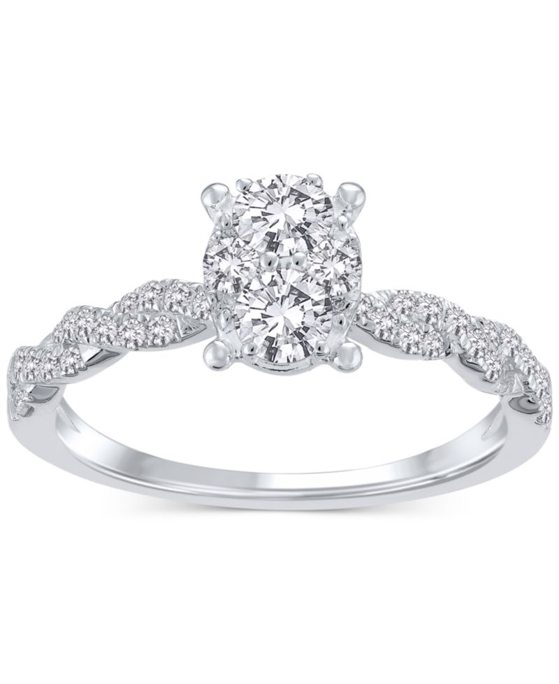 Diamond Braid-Inspired Bridal Set (1 ct. t.w.) in 14k White Gold
