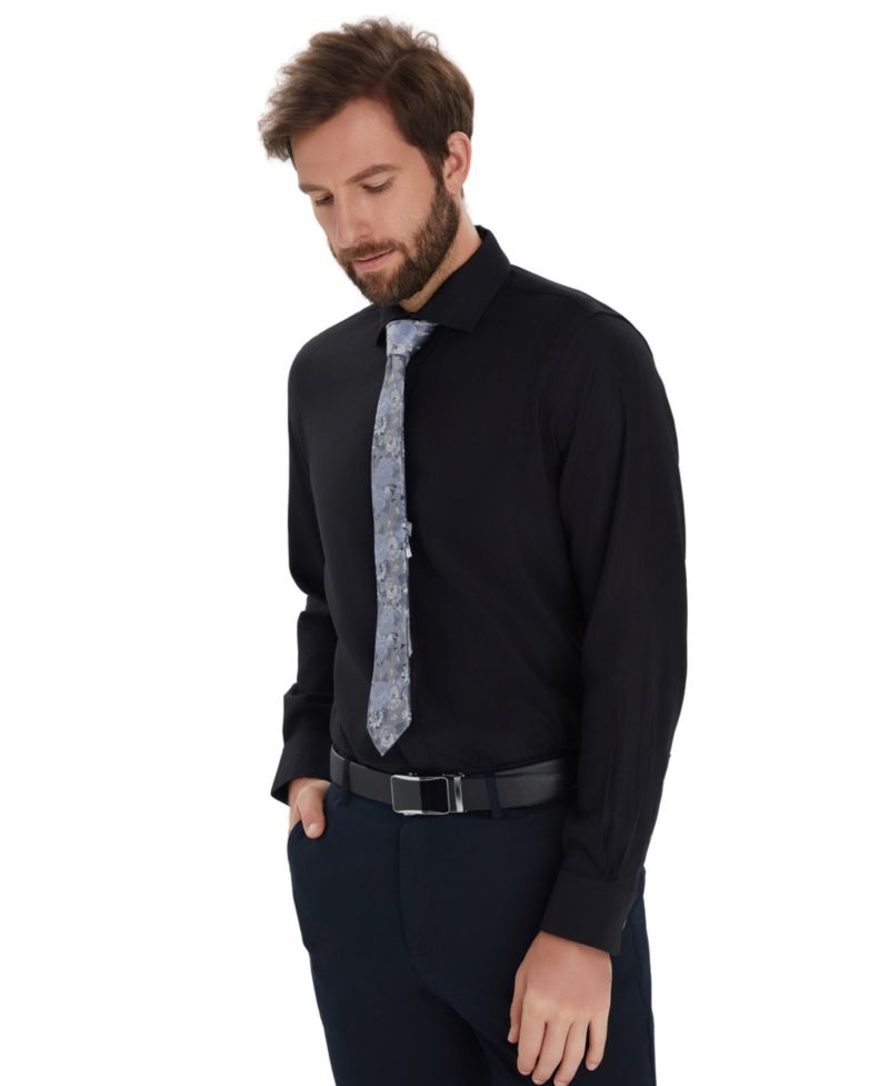 Men's Diamond Dobby Slim-Fit Dress Shirt