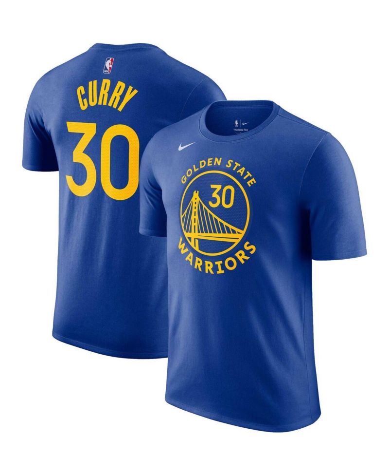 Men's Stephen Curry Royal Golden State Warriors Icon 2022/23 Name and Number T-shirt