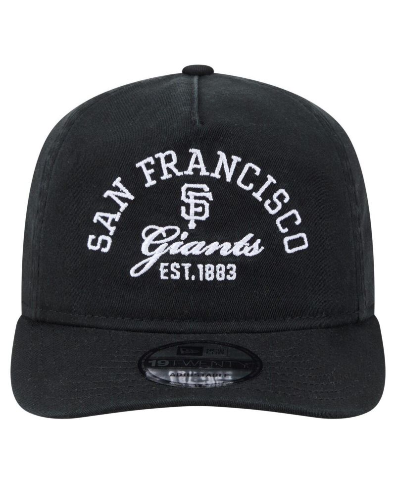 Men's Black San Francisco Giants Stacked 19TWENTY Adjustable Hat