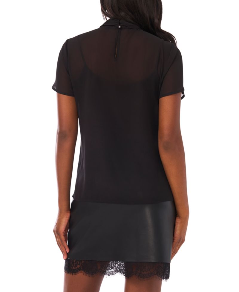 Women's Mock Neck Blouse