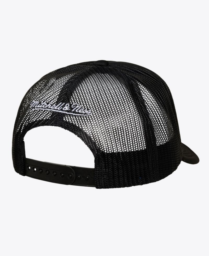 Men's and Women's Black Chicago Sky Script Pro Pinch Adjustable Trucker Hat