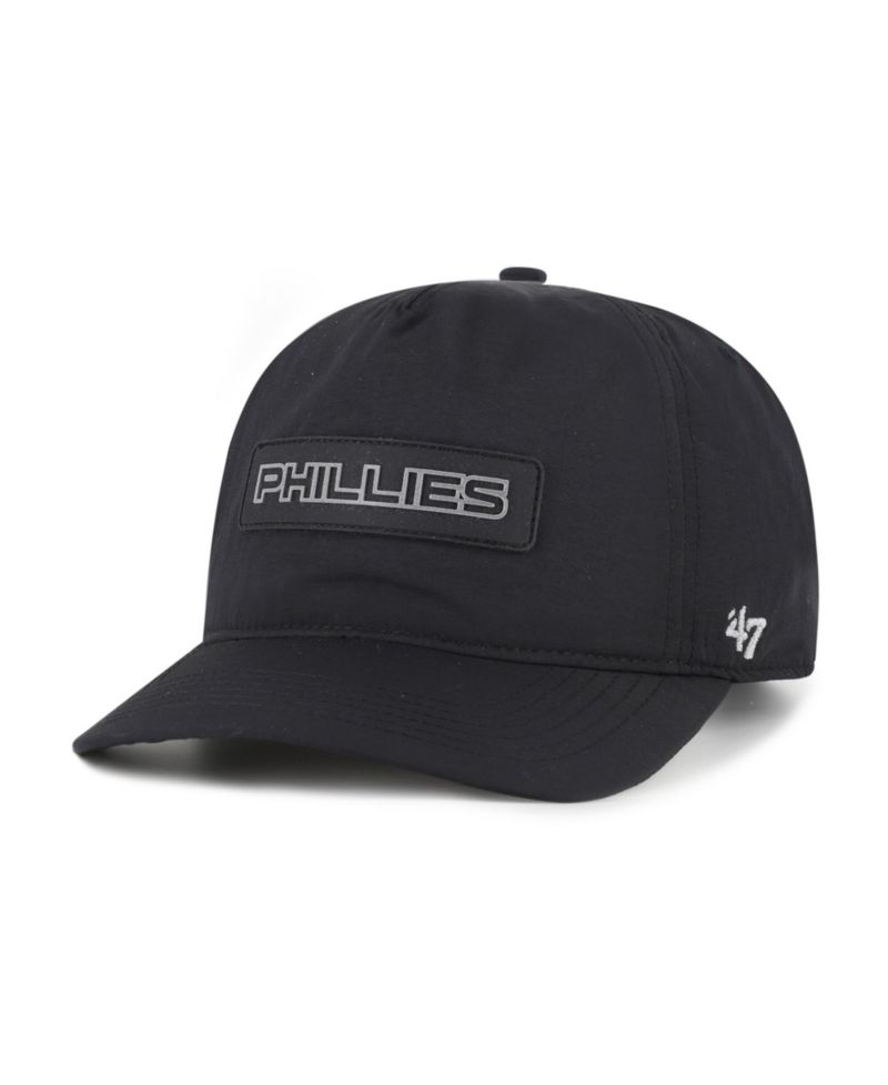 Men's Black Philadelphia Phillies Quiet Outdoors Hitch Adjustable Hat