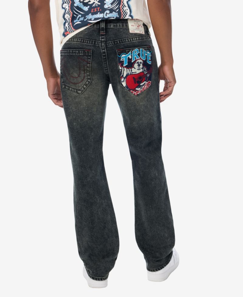 Men's Ricky Embroidered Flap Straight Jeans