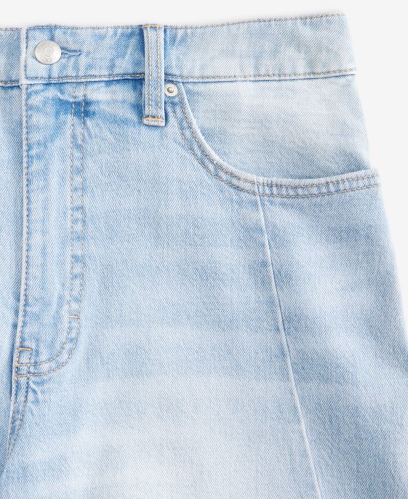 Women's High-Rise Twist Seam Wide-Leg Jeans, Regular & Short