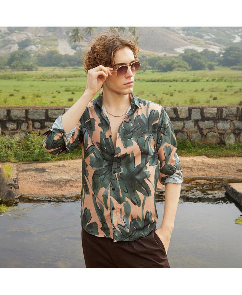 Men's Artistic Botanical Shirt