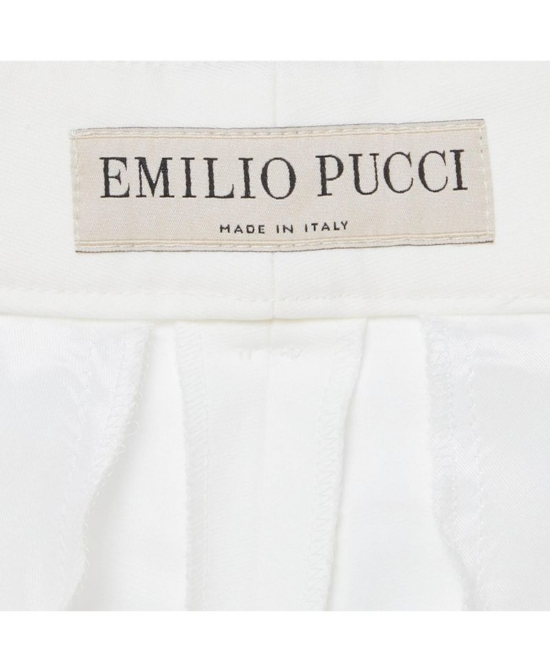 Women's White Taffeta Trousers