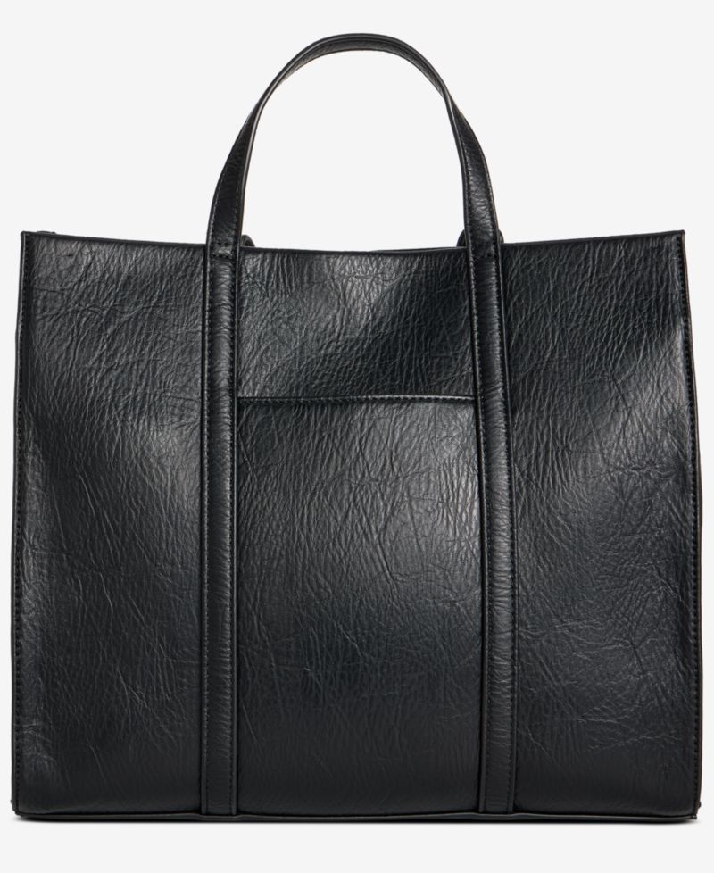 Braided Trim Boxy Tote Bag