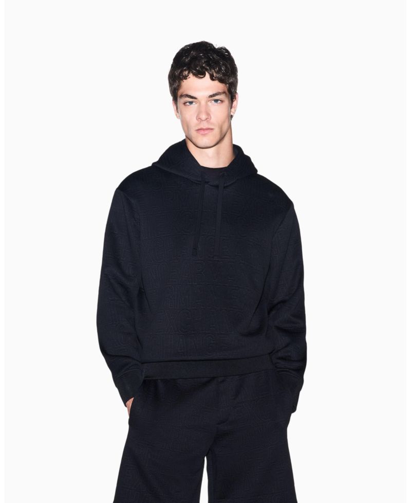 Men's Jacquard All Over Logo Hoodie Sweatshirt