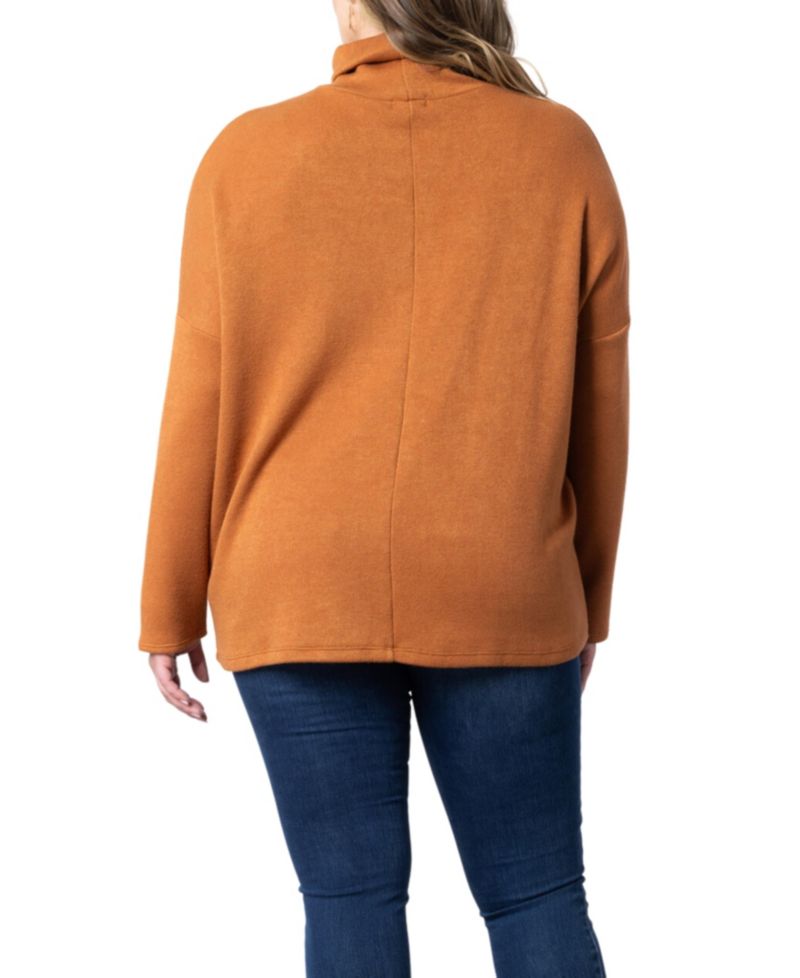 Women's Plus Size Paris Turtleneck Tunic Sweater