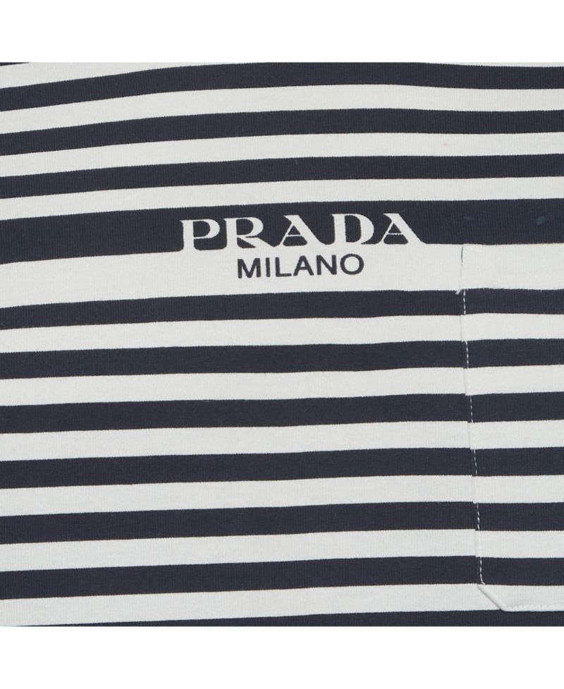 Women's Striped Logo Cotton Knit T-Shirt