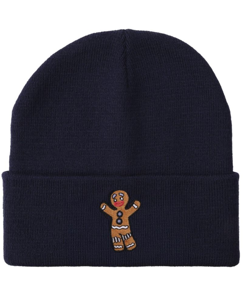 Men's Gingy Embroidery Acrylic Knit Standard Cuff Beanie