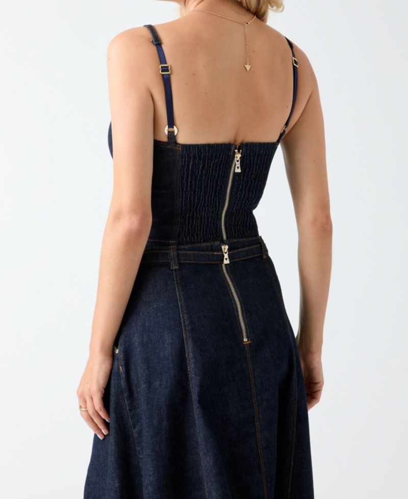 Women's Zelda Denim Cropped Bustier Top