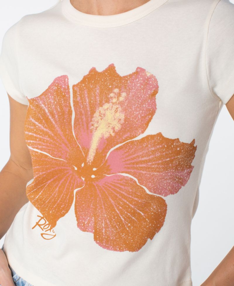 Women's Hibiscus Print Crewneck T-Shirt