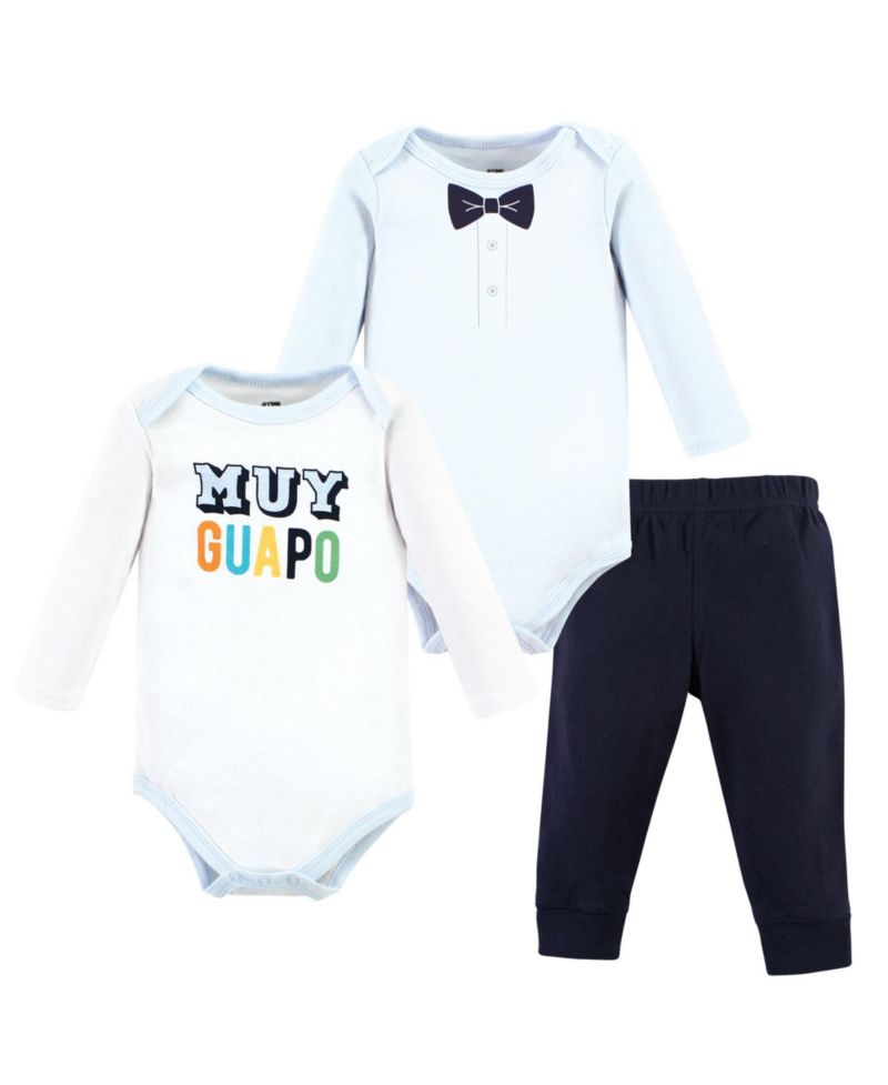 Baby Boys Hudson 3Pc Long Sleeve Bodysuit and Pant