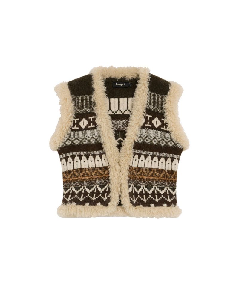 Women's Printed jacquard knit vest